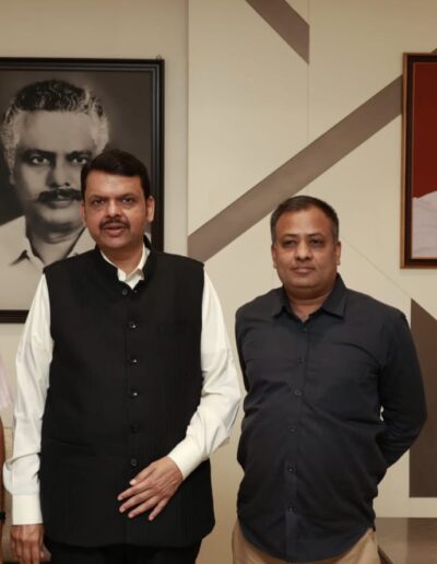 Celebrity Astrologer Abhishek Soni with Hon Devendra Ji Fadnavis, Chief Minister Maharashtra