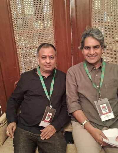 Celebrity Astrologer Abhishek Soni with Journalist Sudhir Chaudhary
